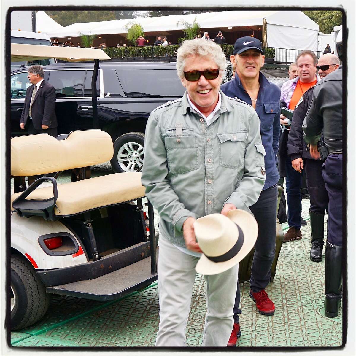 Rock god Roger Daltrey knew to bring his hat to The Who's Outside Lands headliner. Aug. 13, 2017.