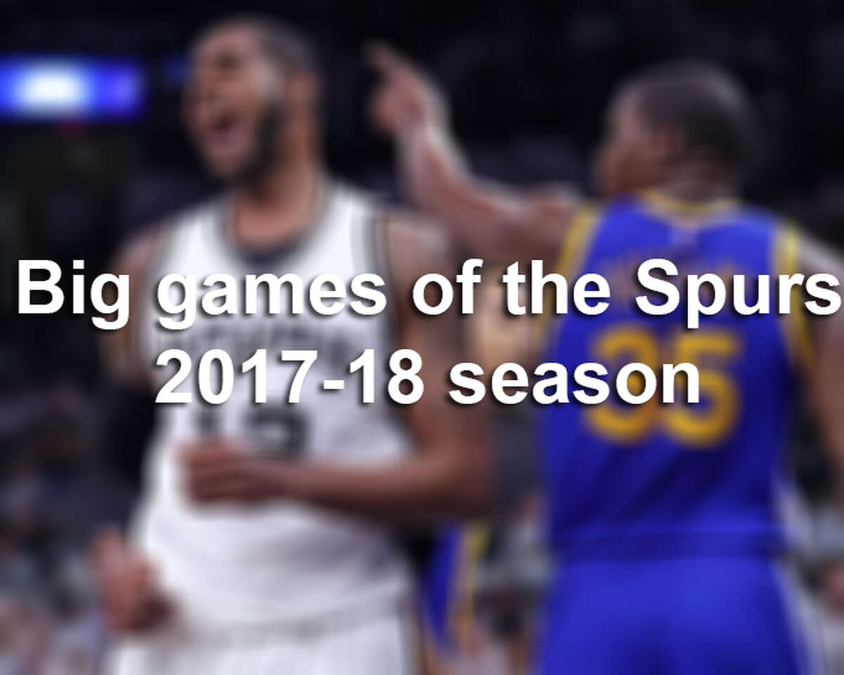 Click ahead to see the dates and times of the most anticipated Spurs games of the 2017-18 season.