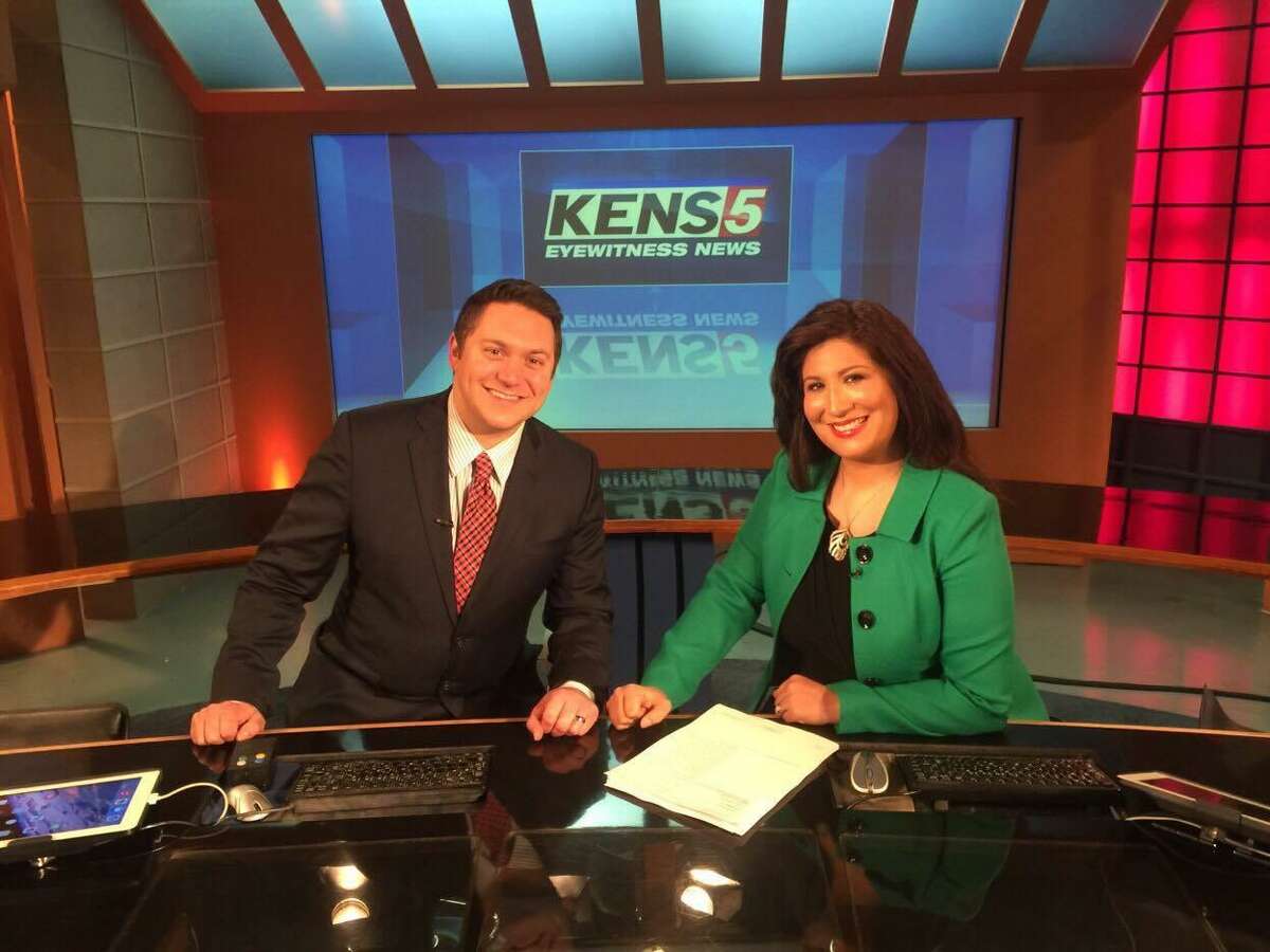 Former Sunday morning, fill-in anchor and reporter Jenny Suniga with meteorologist Jared Silverman during her KENS-TV tenure (2012-2017). As for what she’s up to now. . .