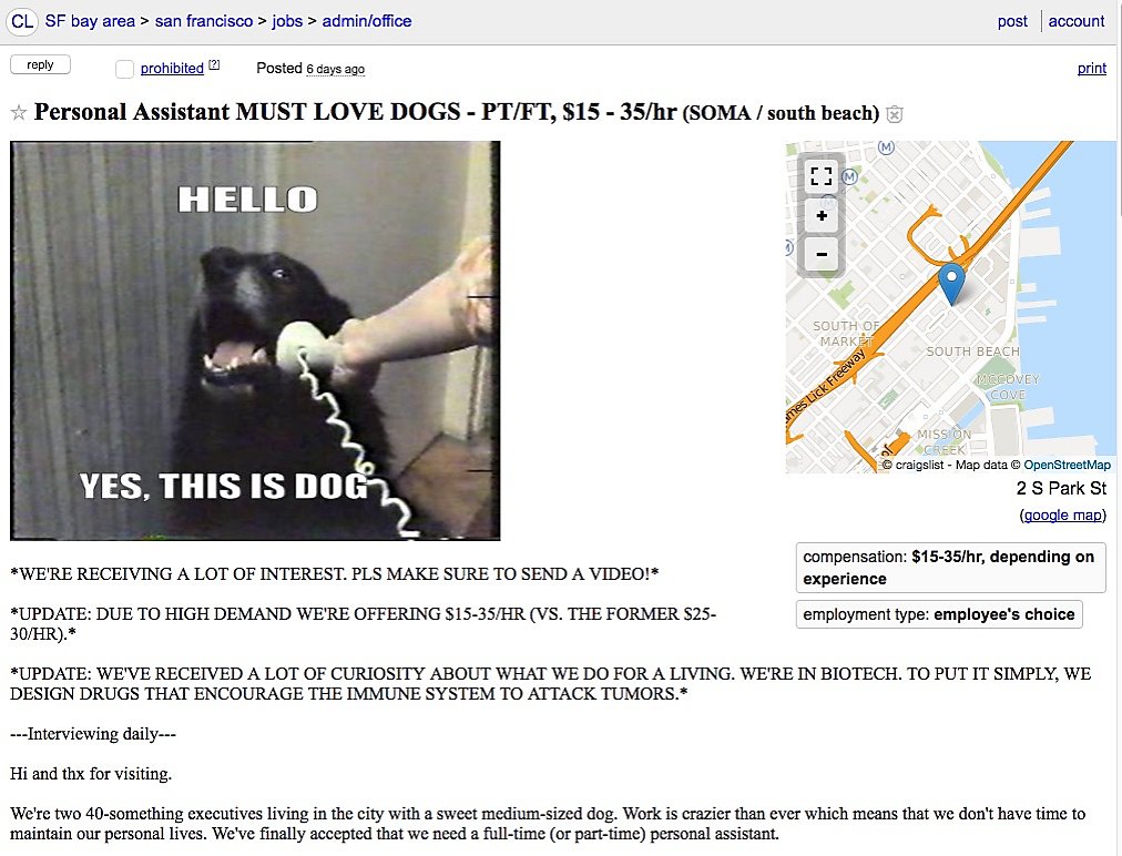 Wacky Craigslist Ad Shows What S Legal In Seeking Household Help
