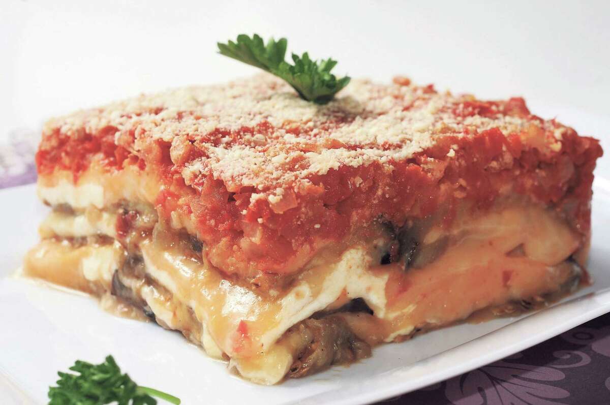 Eggplant lasagna at Gusto Gourmet 