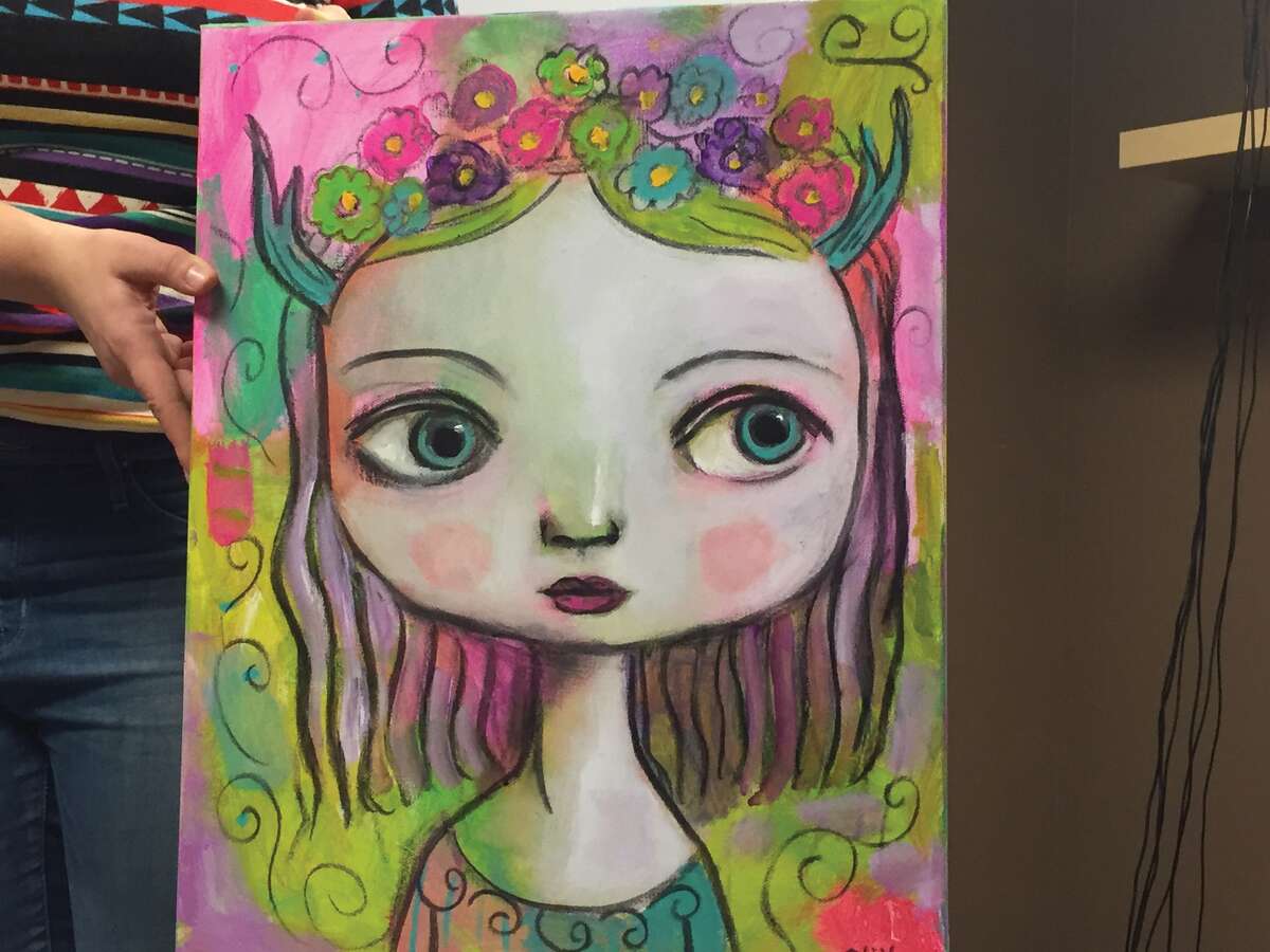 This piece of art by Felicia Olin will be available in the Children's Art Gallery at the Edwardsville Arts Center's annual Edwardsville Art Fair.