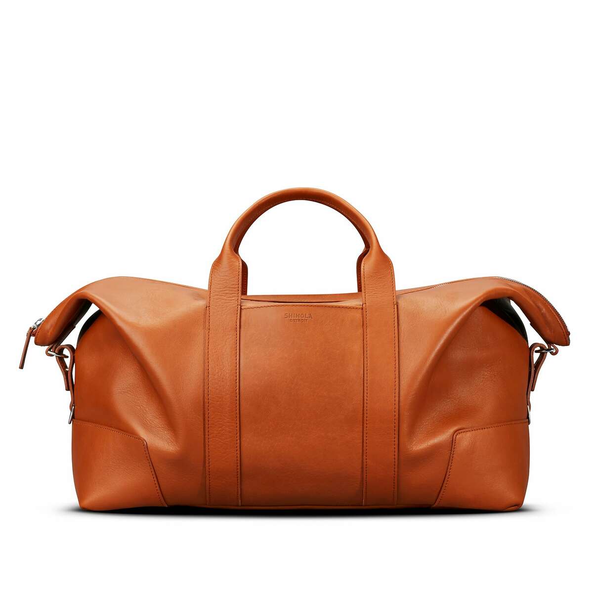 Shinola large leather carryall in bourbon. Comes in other colors. Retails for $1,295.