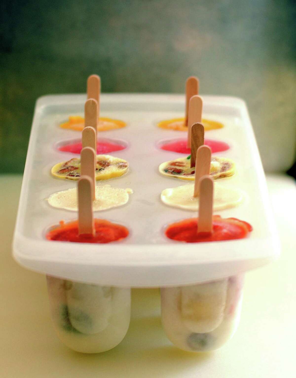 Selection of popsicles made in the Sweet Creations popsicle mold.