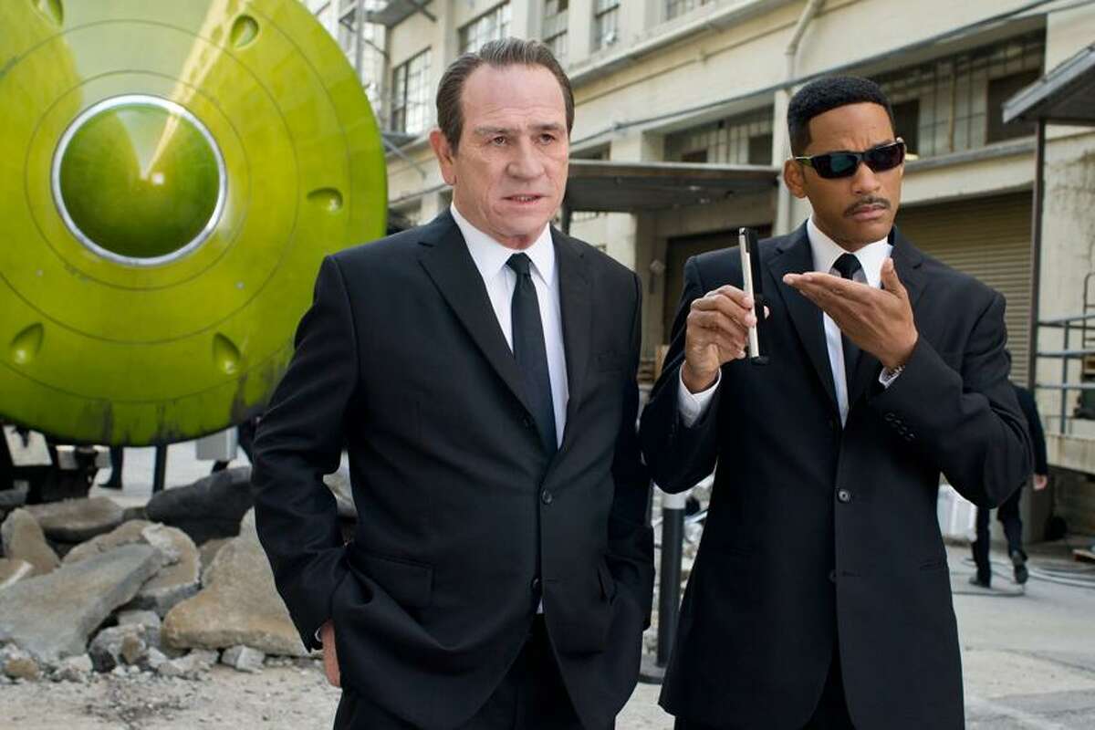 Sony Pictures photo: Tommy Lee Jones, left, and Will Smith keep us safe from alien bad guys.