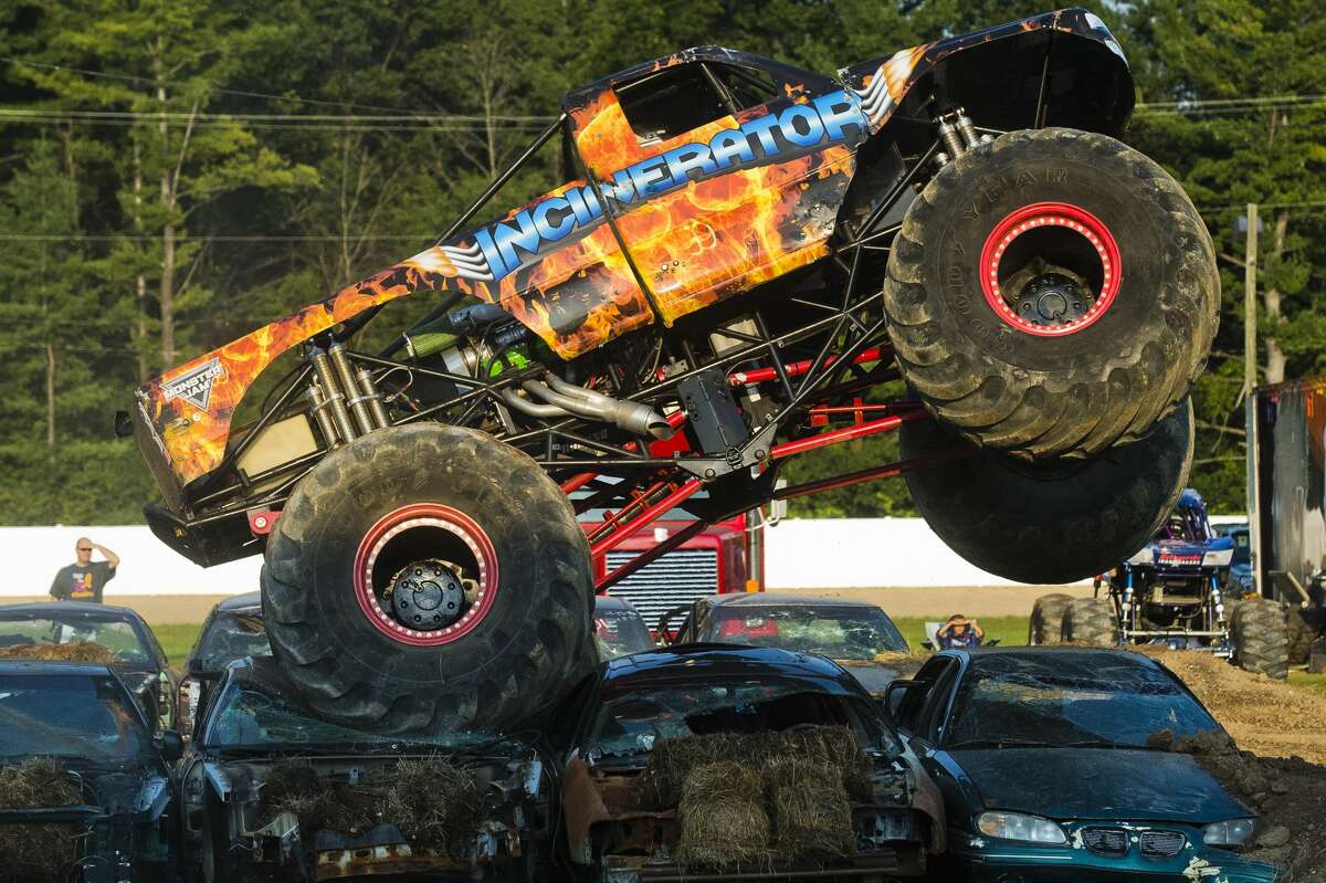 Monster Trucks Soar High At Fair