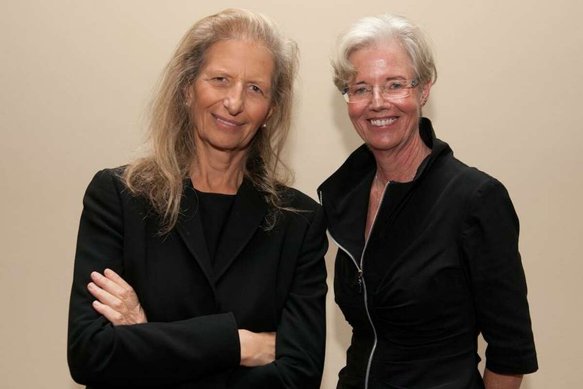 Caryn B. Davis Photography photo: Annie Leibovitz, left, and Faith Middleton of Branford were inducted into the Connecticut Women's Hall of Fame at the organization's 19th annual induction ceremony and celebration, Women's Perspectives: Celebrating Voice and Vision Oct. 18 in Hartford.