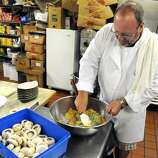Chef Russ Keith Makes The Stuffed Mushrooms At The Log Cabin In