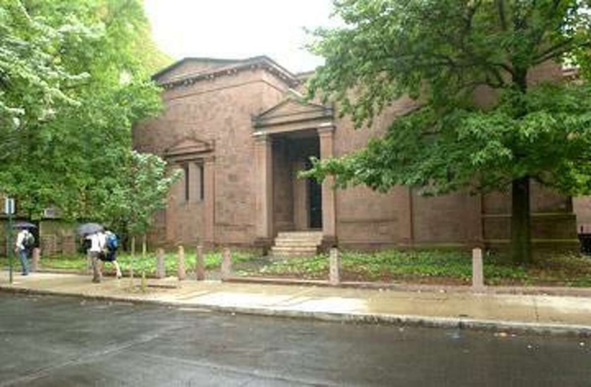 The clubhouse - known as the “Tomb” - of the Skull and Bones