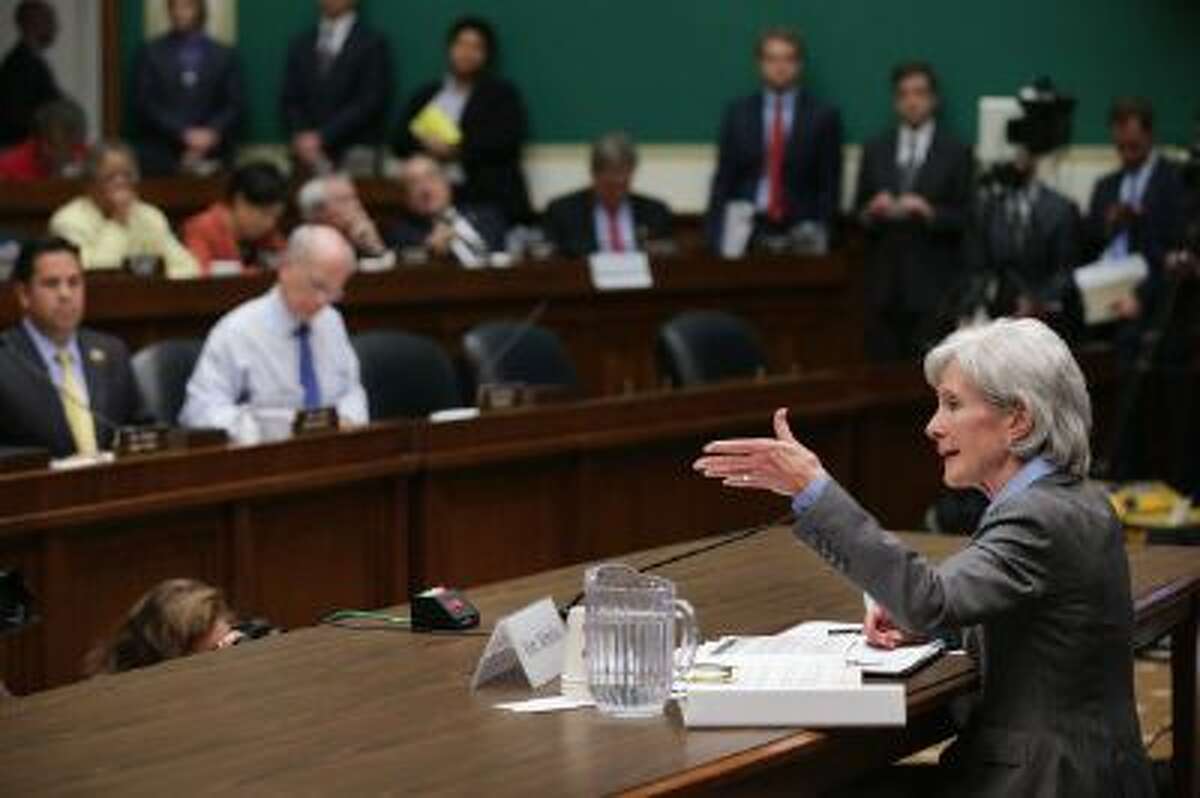 Health and Human Services Secretary Kathleen Sebelius testifies before the House Energy and Commerce Committee about the troubled launch of the Healthcare.gov