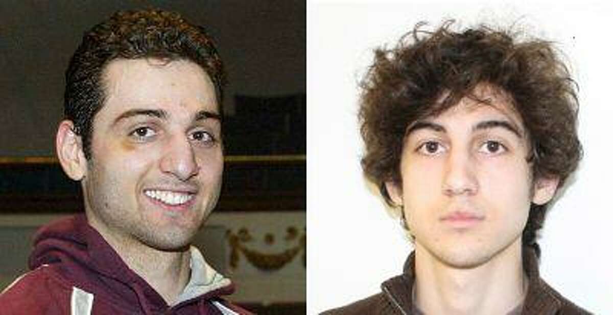 Tamerlan Tsarnaev (L), 26, is pictured in 2010 in Lowell, Massachusetts, and his brother Dzhokhar Tsarnaev, 19, is pictured in an undated FBI handout photo in this combination photo. The two are suspects in the April 15, 2013 bombing at the Boston Marathon. Tamerlan Tsarnaev was shot and killed by police April 19, 2013. (Reuters/The Sun of Lowell)