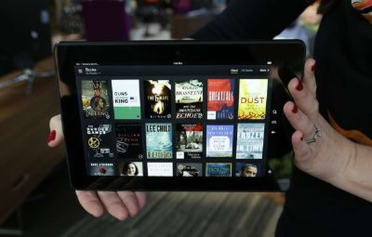 The 8.9-inch Amazon Kindle HDX tablet computer is shown Tuesday, Sept. 24, 2013, in Seattle.