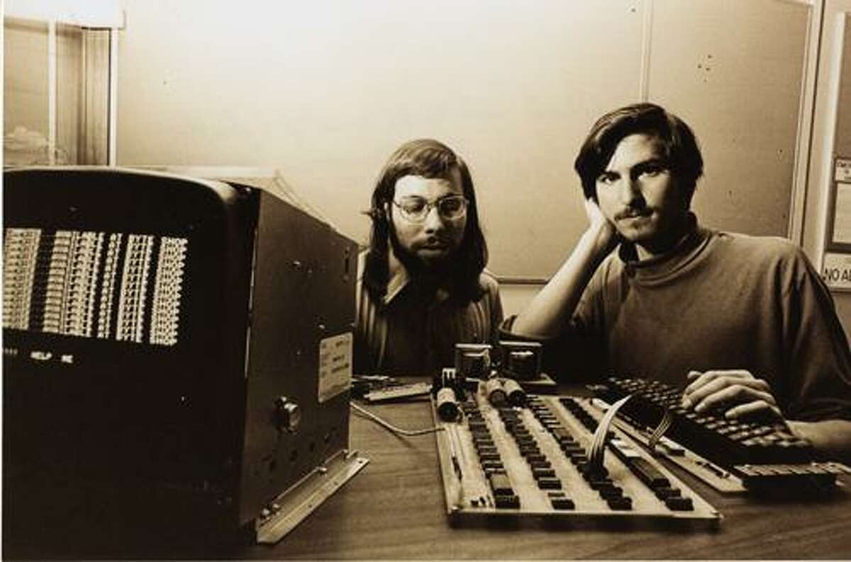 Photo courtesy of Apple Computer Inc. Steve Wozniak and Steve Jobs with Apple I