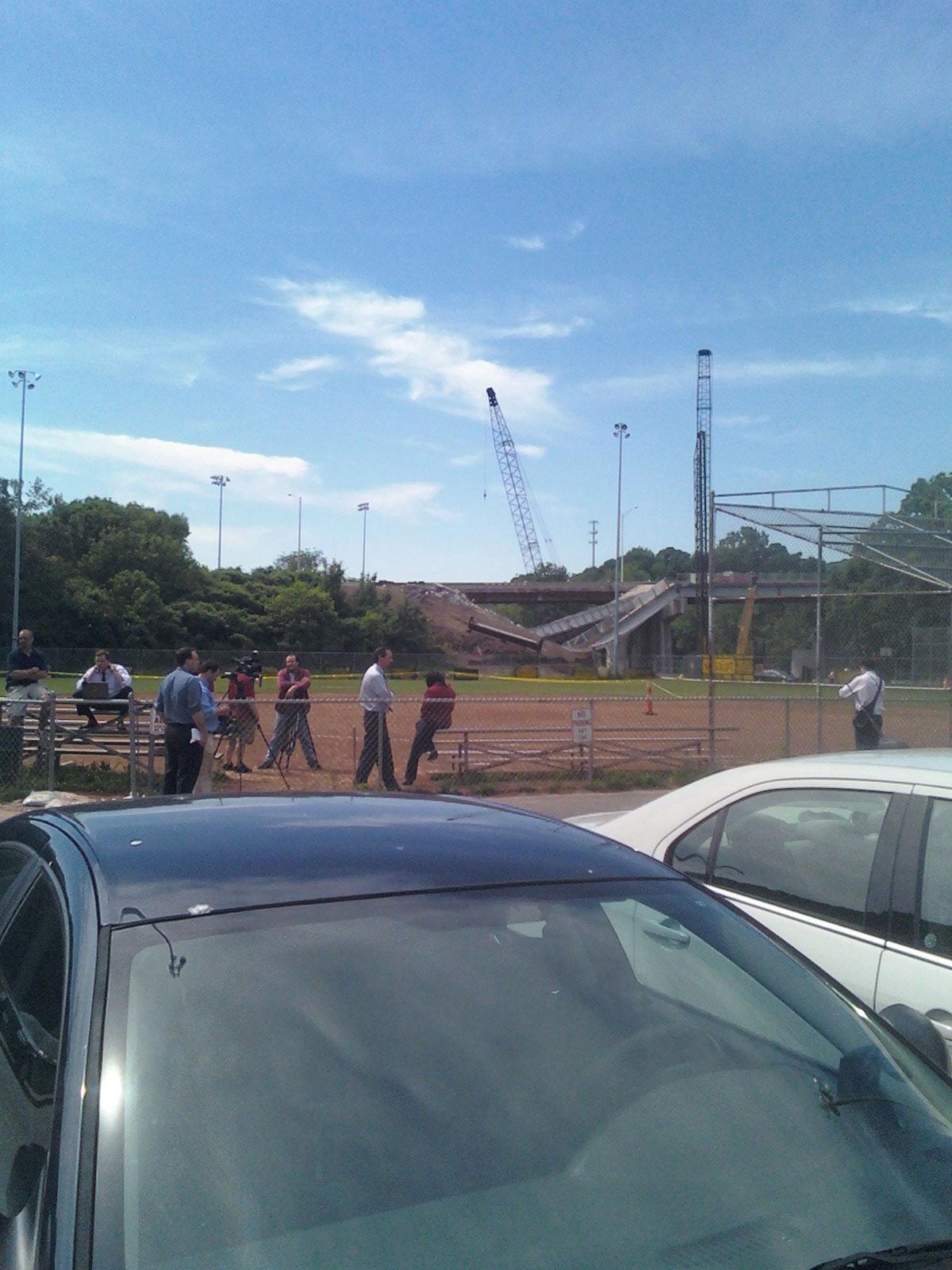 UPDATE Part of Naugatuck bridge under construction collapses
