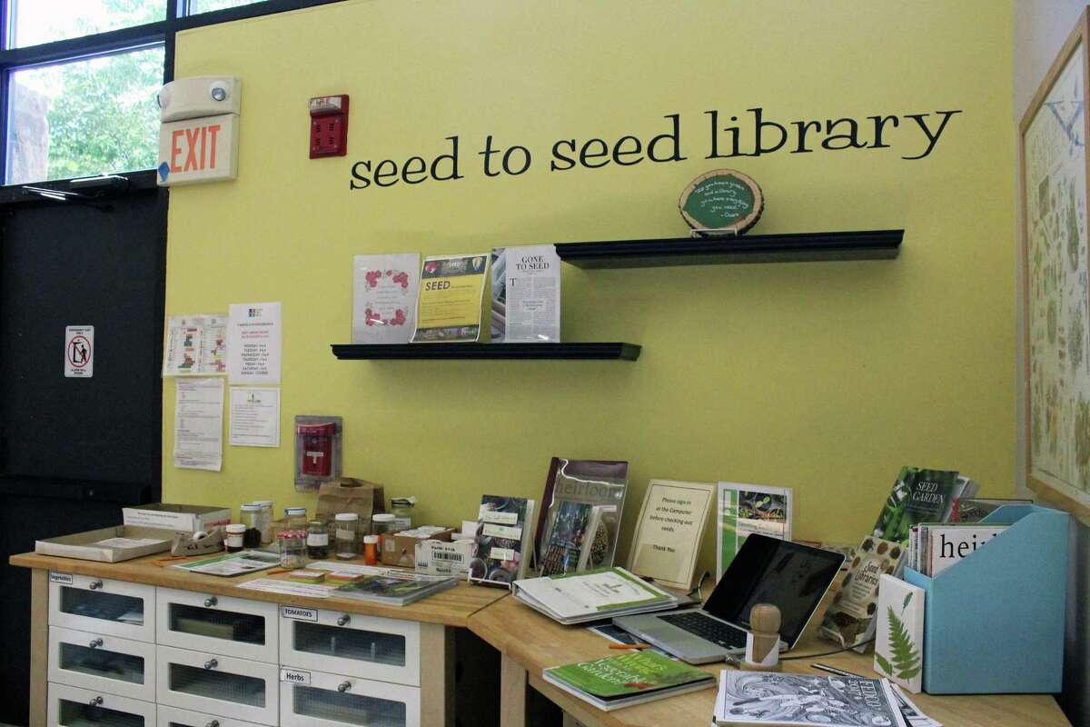 The Fairfield Public Library system loans out more than just books and movies. At the Fairfield Woods Branch, patrons can find seeds for their garden.