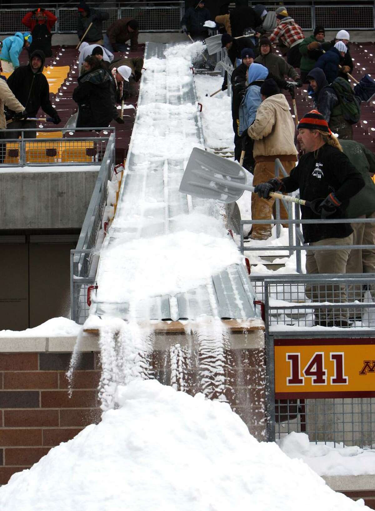 Metrodome's roof collapses after heavy snow hits Minneapolis