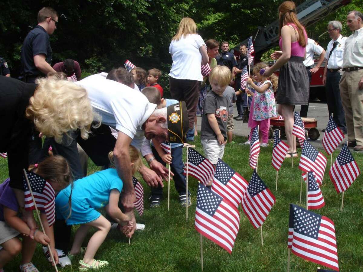 Field of Flags installation today