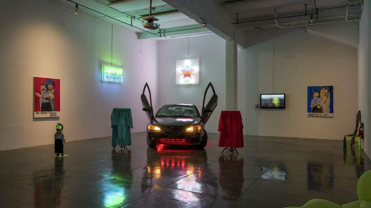 Artist Christie Blizard describes the tricked out Pontiac Trans Am in her exhibit "We invent nothing" as a symbol of desperation.