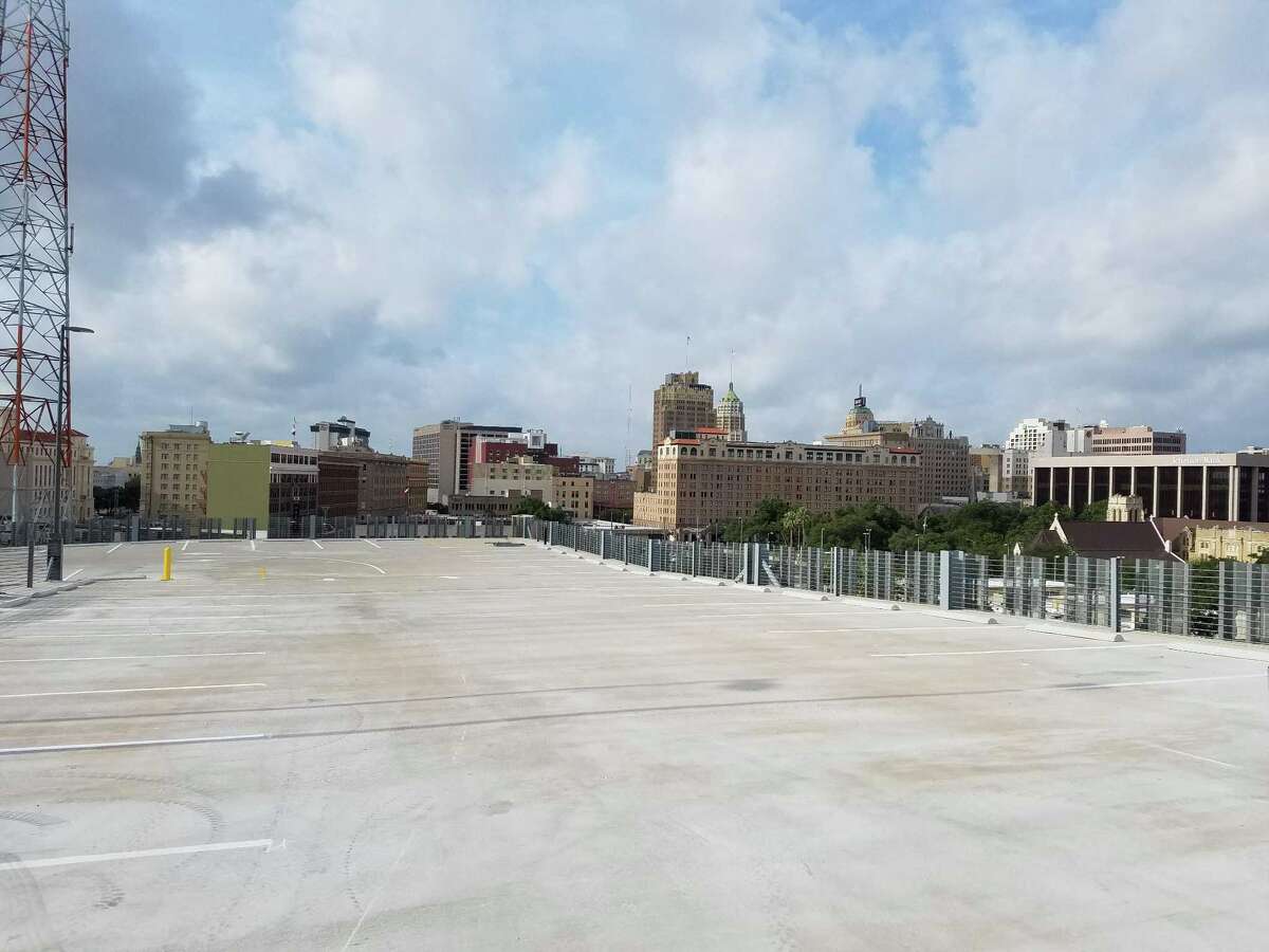 Tobin Center parking garage nearing end of construction