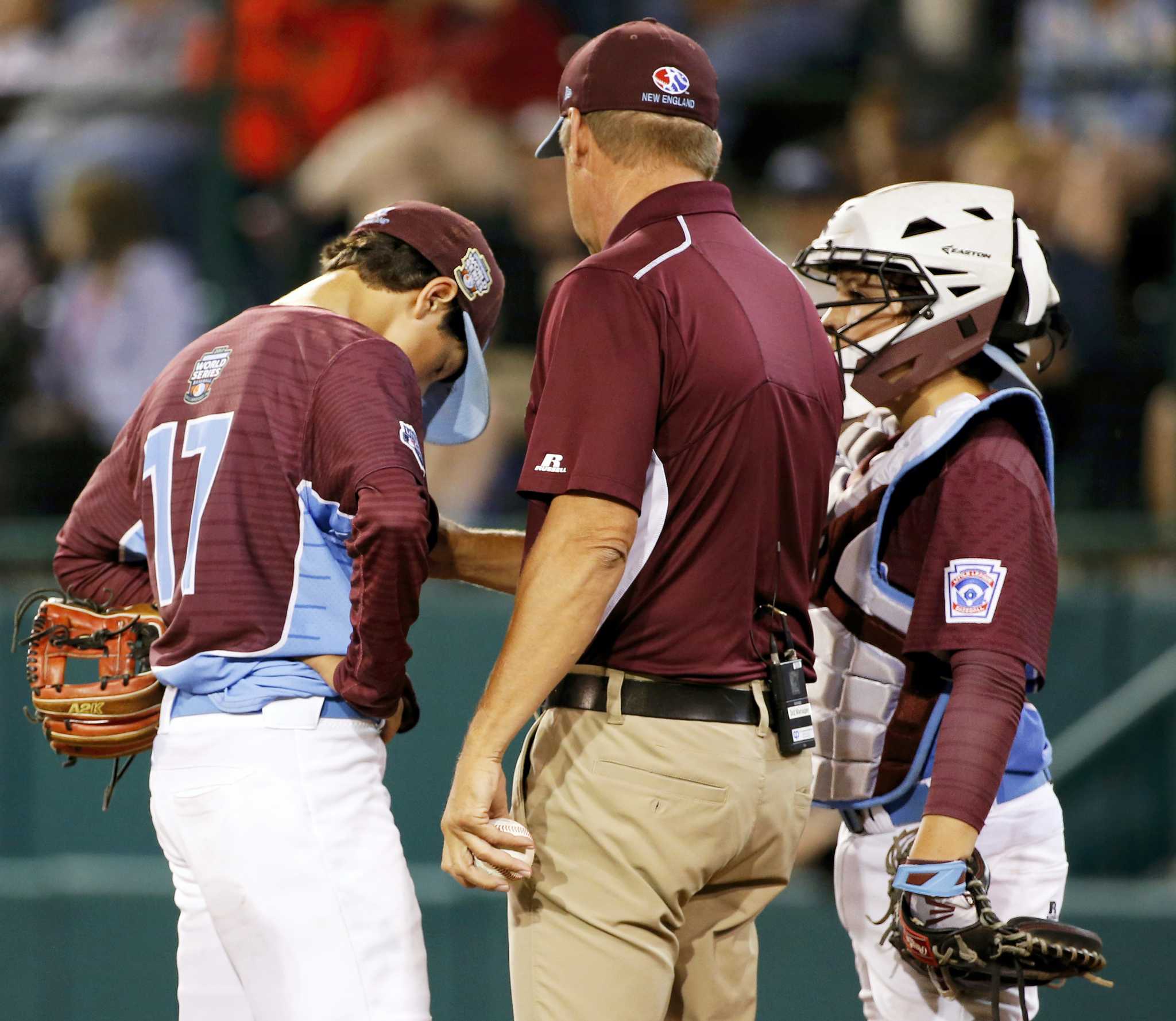 Little League baseball player comforts pitcher who hit him in the head 