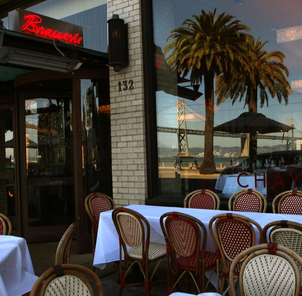 Chaya Brasserie seen on the west side of the Embarcadero in San Francisco, California, on Monday, September 9, 2013.