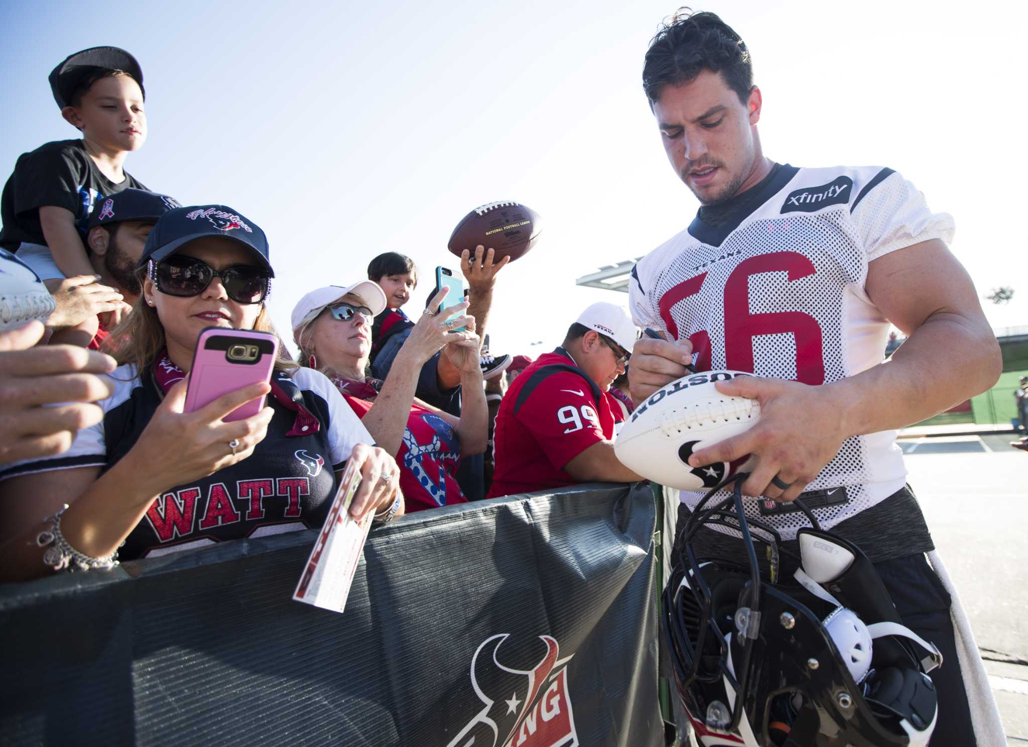 Still rehabbing, Texans linebacker Brian Cushing urges chop-block ban