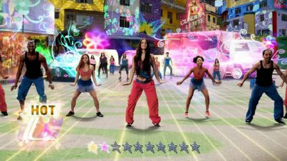 This photo shows a scene from the video game, "Zumba Fitness: World Party". The latest entry in the hip-shaking empire's interactive catalog goes global with a diverse lineup of Zumba routines led by real-world instructors in colorful renditions of such locales as Puerto Rico, Los Angeles, India and Hawaii, all with accompanying tunes.