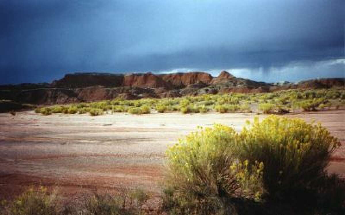 The Painted Desert which occupies the northern part of the 93,533-acre Petrified Forest National Park in eastern Arizona.