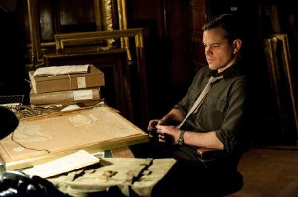 This undated publicity photo provided by Sony Pictures Publicity shows actor Matt Damon in a scene from the Columbia Pictures film "The Monuments Men."