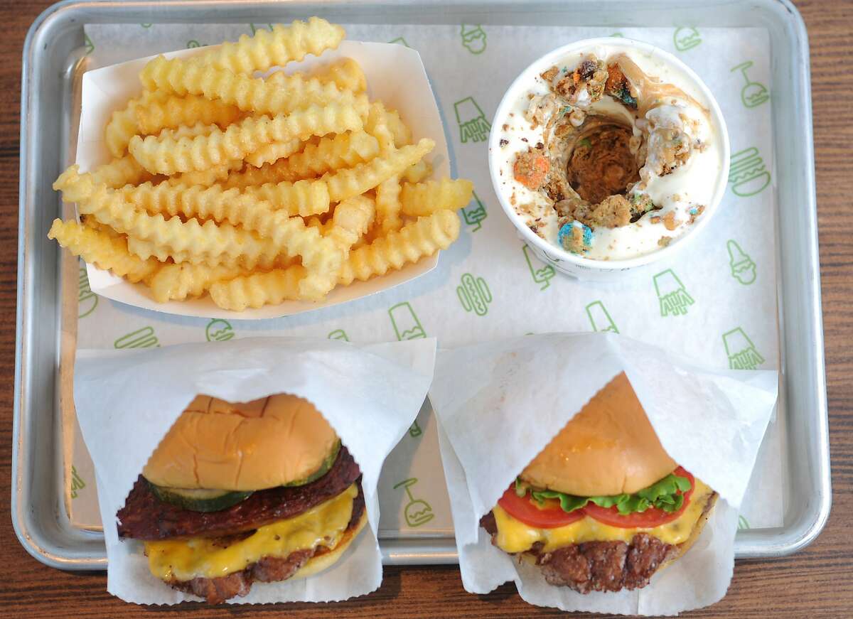 Burgers, fries and a concrete at Shake Shack.