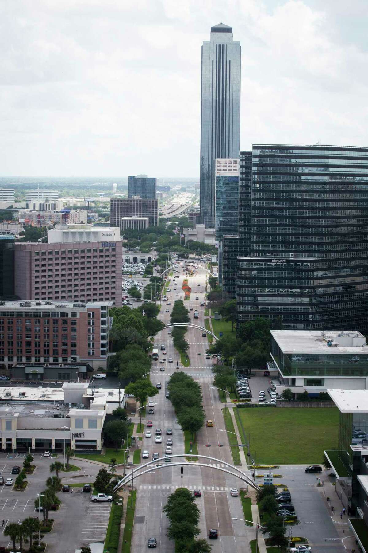 View of Post Oak Boulevard and the Williams Tower.