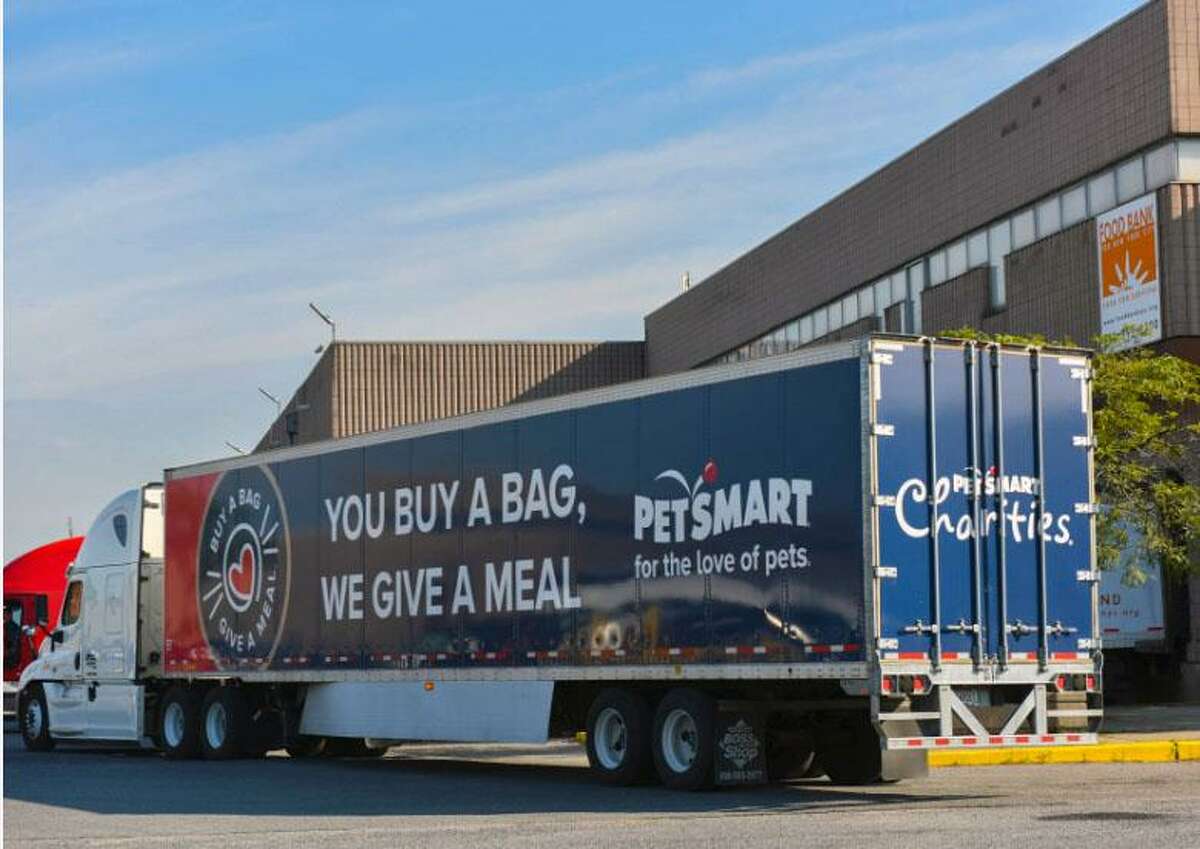 The Connecticut Food Bank in East Haven, Conn., received nearly 40,000 pounds of donated pet food from PetSmart, equaling more than 187,000 meals for pets in need on Monday, Aug. 21, 2017.
