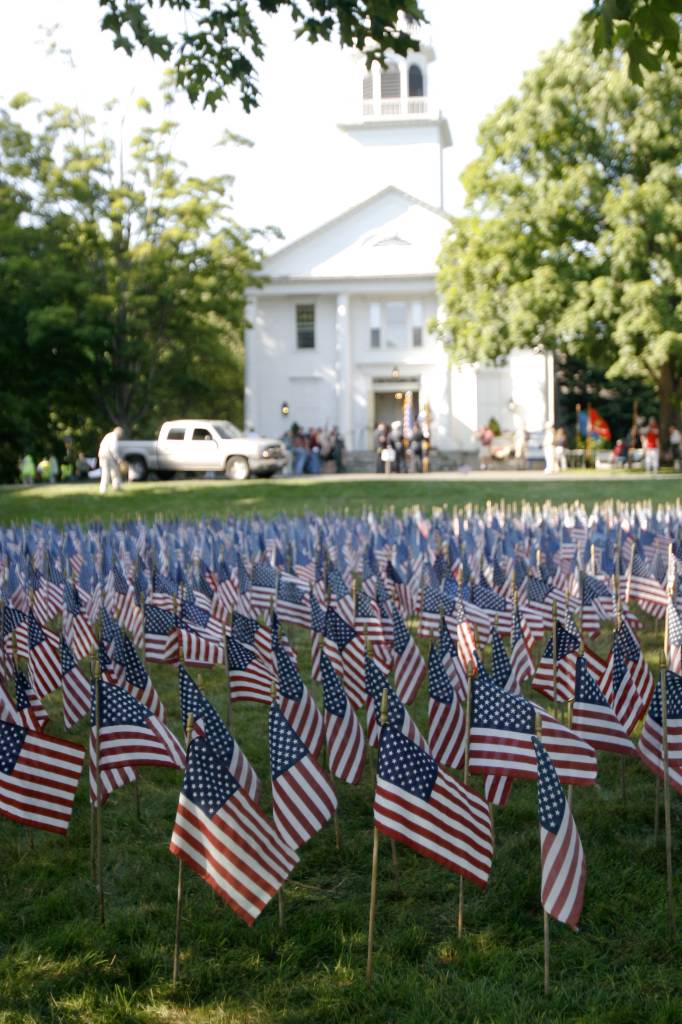 Field of Flags installation today