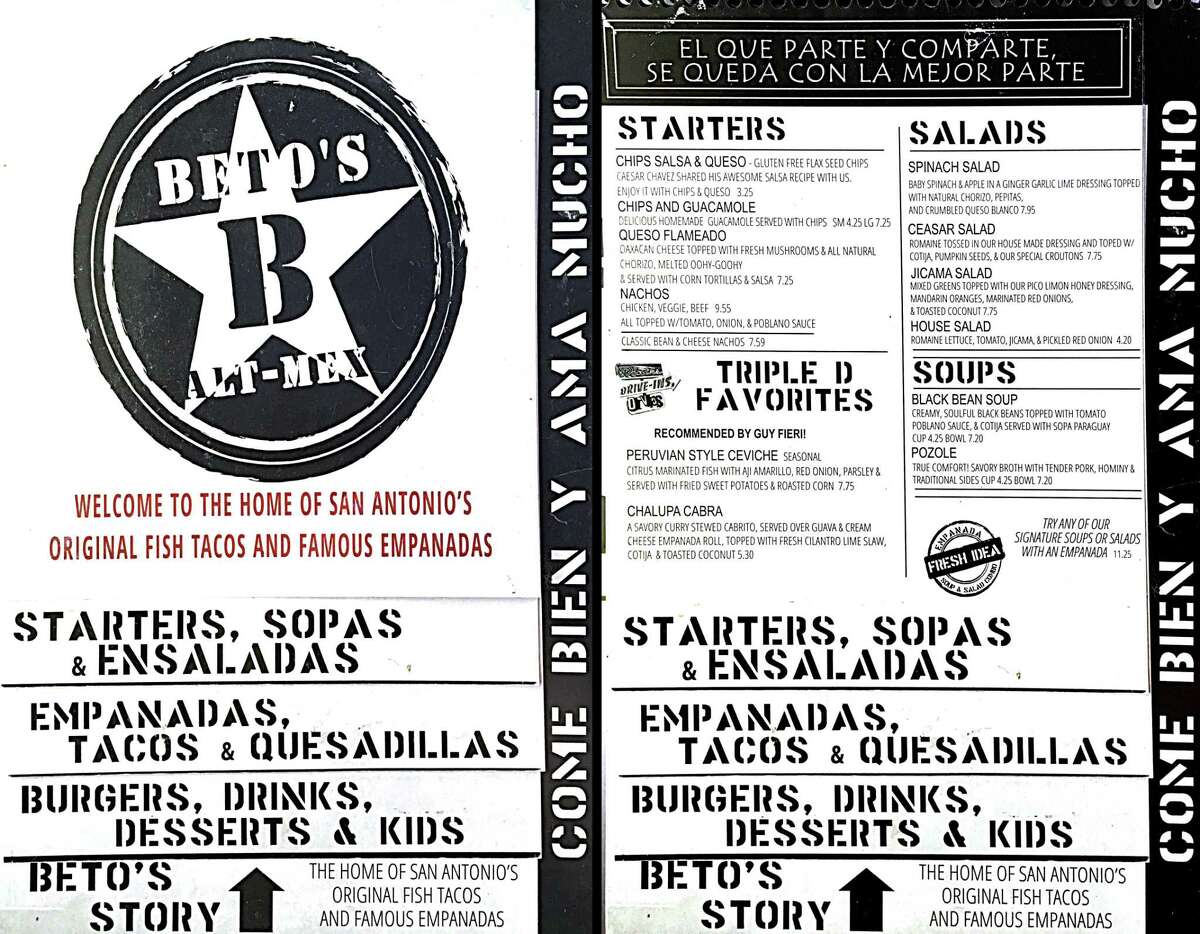 Beto's taqueria menu