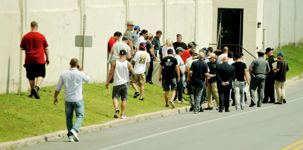 Director Ben Stiller and his crew rolled into Clinton County the week of Aug. 20, 2017, to begin filming an eight-part Showtime miniseries on the 2015 Clinton County Correctional Facility in Dannemora.  (J.P. Cerone/Special to the Times Union)