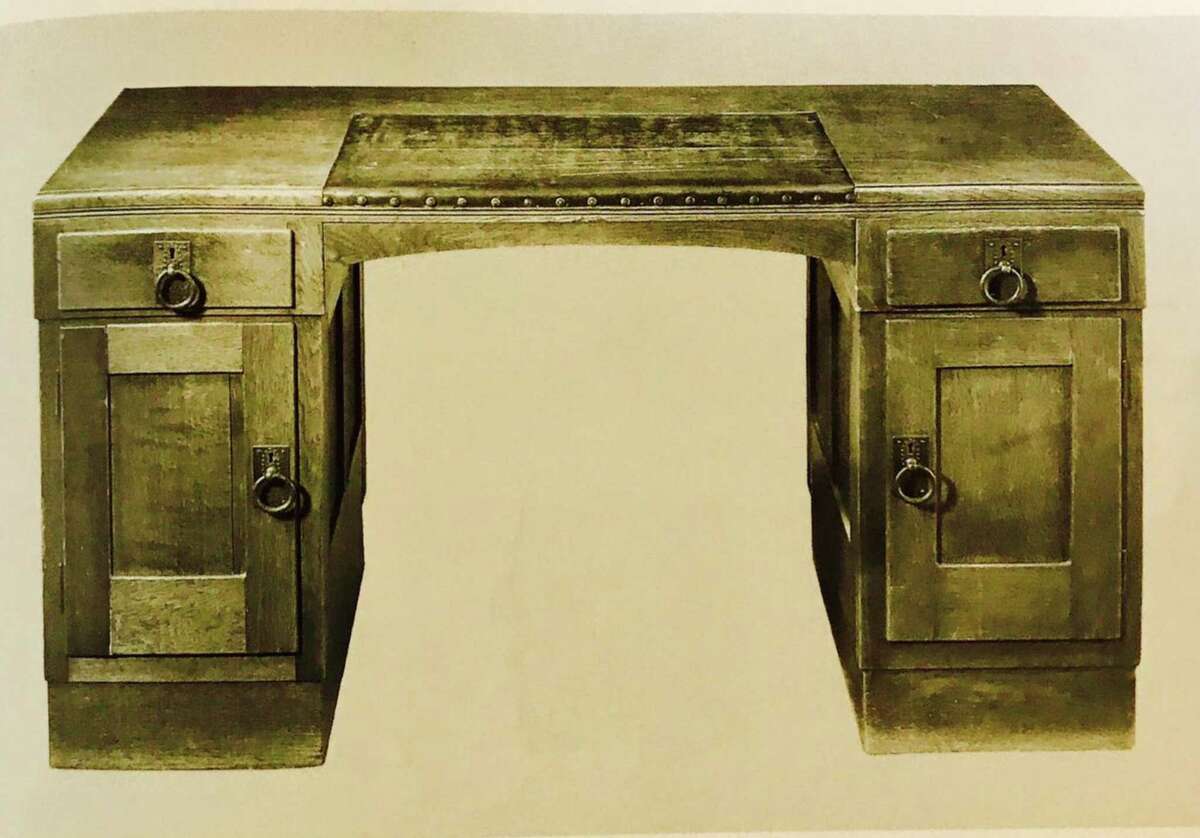 Adolf Hitler's personal writing Desk from the 1930s were to be auctioned at the NEACA Saratoga Springs Arms Fair at the City Center, held September 2-3. (Provided by NEACA)
