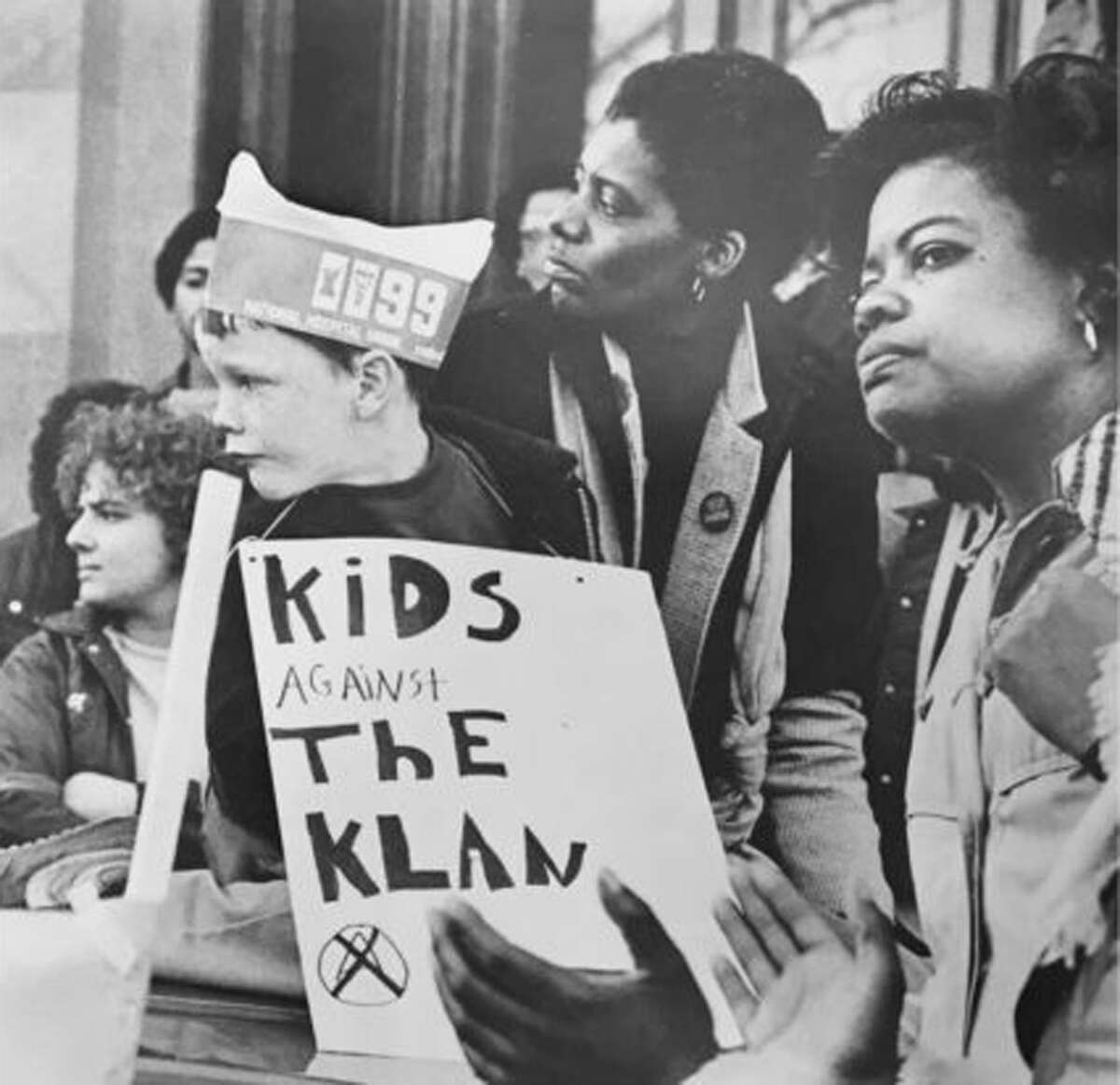 Some of the 2,000 participants in the "Unity Day: Stand Against the Klan" rally at the State Capitol in Hartford, March 20, 1983.