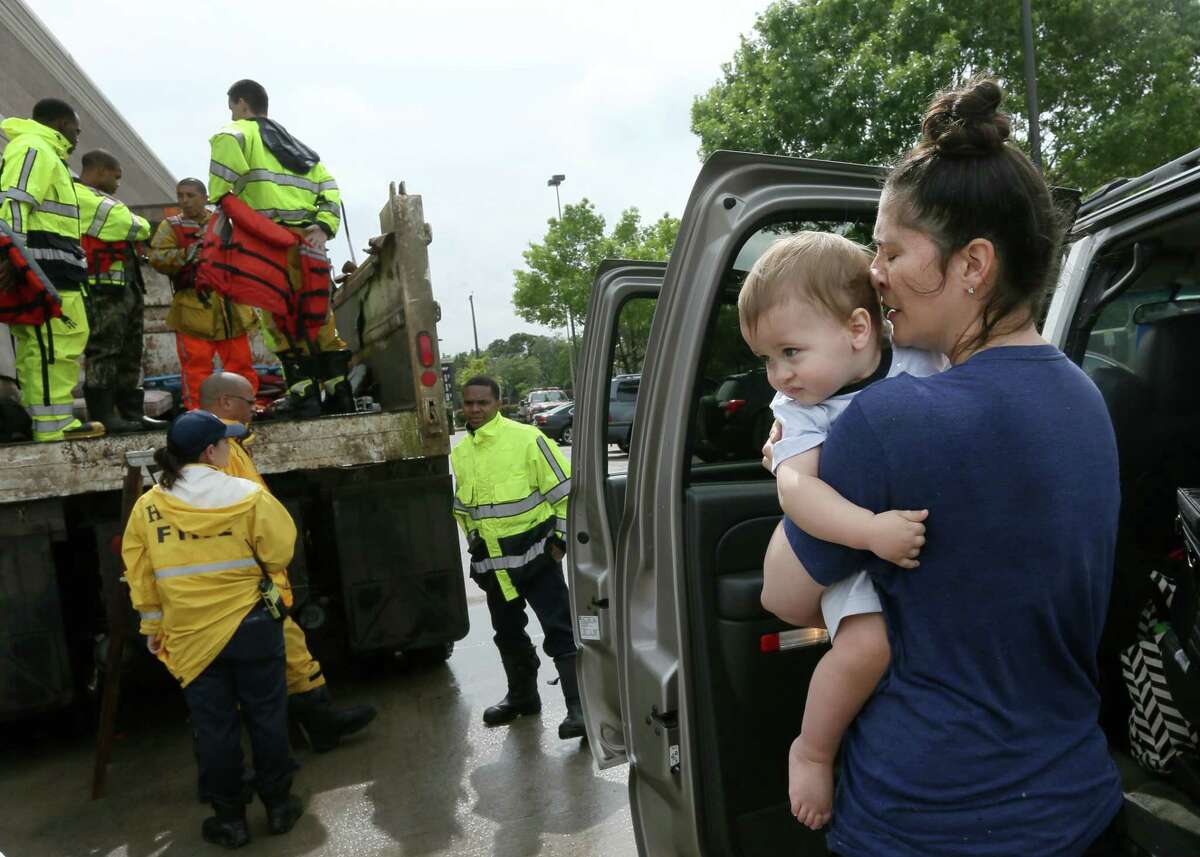 Lindsay Ellard and her 16-month-old son Henry were evacuated from their Meyerland home after the Tax Day Flood of 2016.
