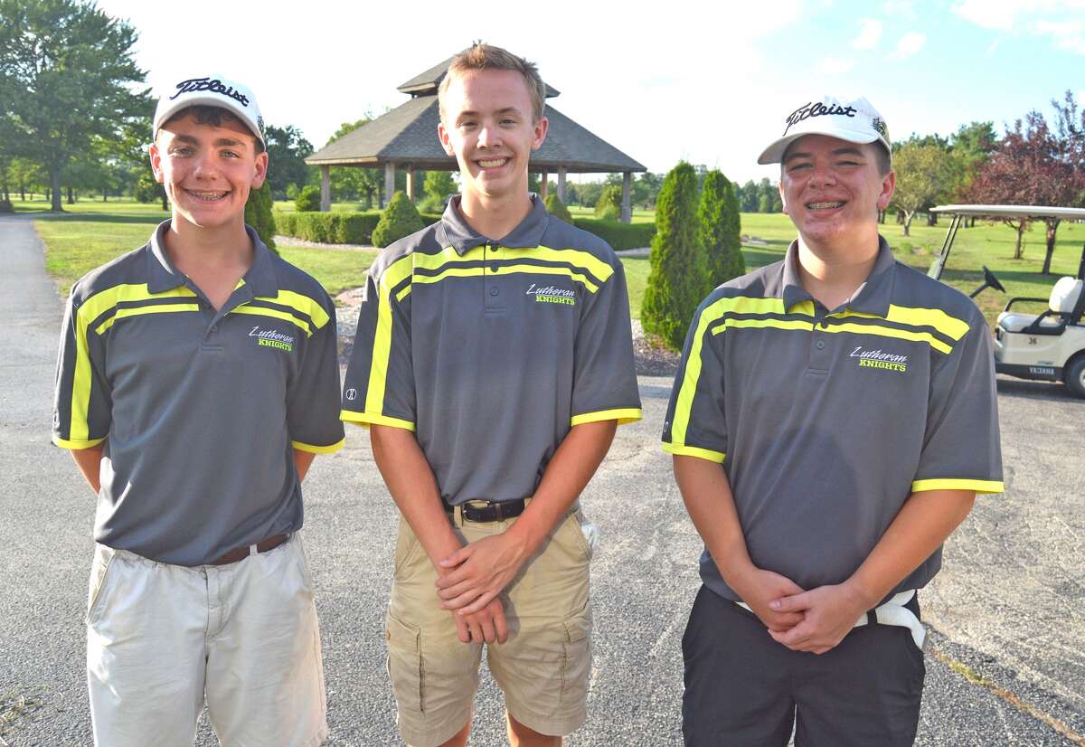 MELHS golfers include, from left, Cameron Gusewelle, Jonah Wilson and Michael Fields.
