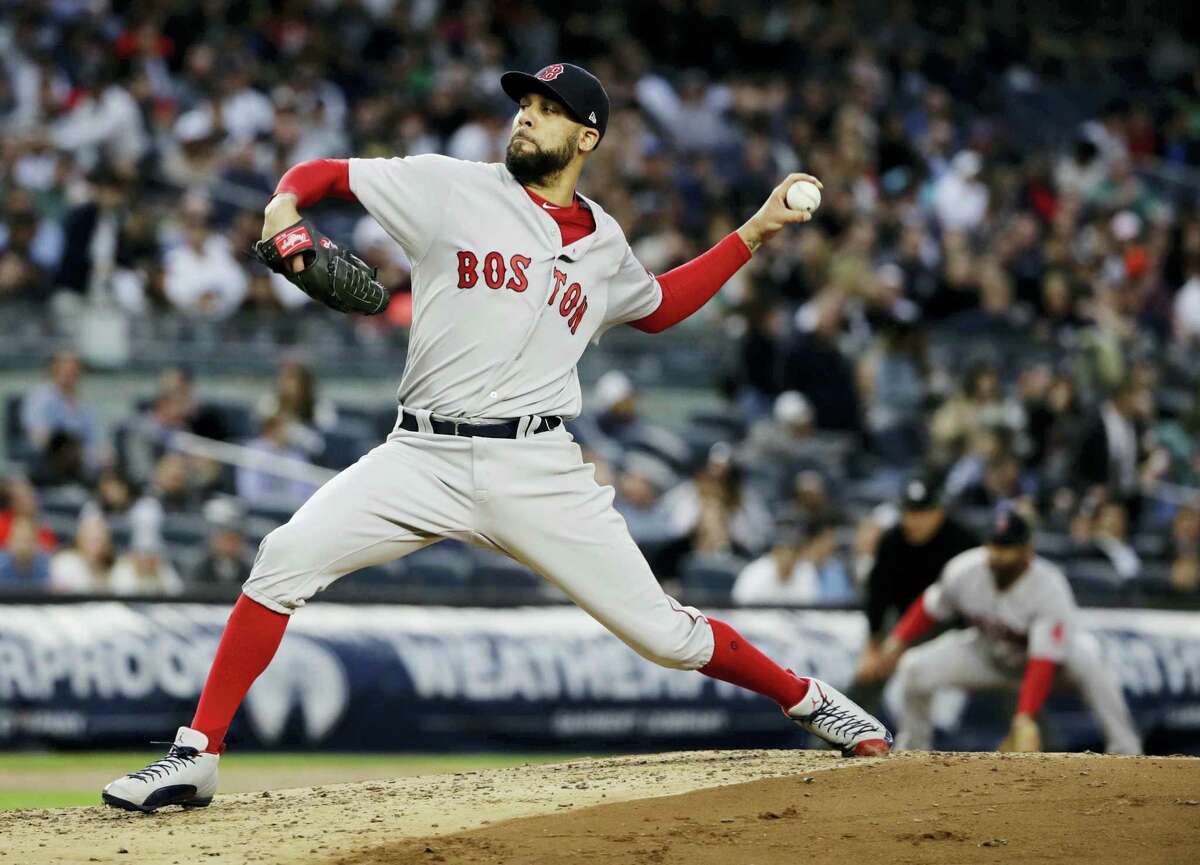 Boston Red Sox pitcher David Price delivers during the first inning against the New York Yankees.
