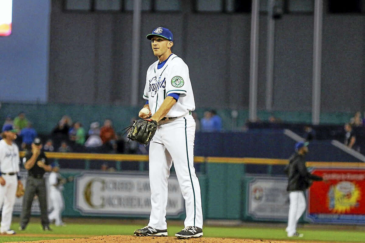 Guilford’s Craig Schlitter made his home debut with the Hartford Yard Goats on Thursday night.