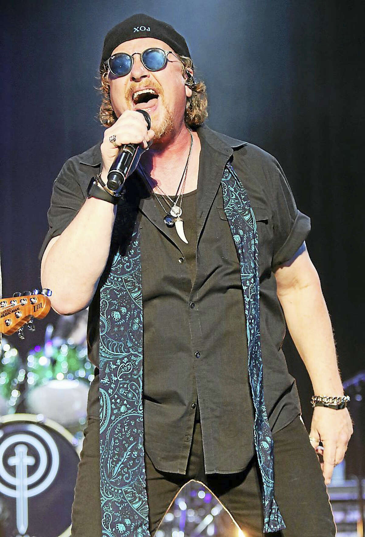 Photo by John AtashianVocalist Joseph Williams is shown singing “Hold The Line” during the start of the Toto concert at the Warner Theatre in Torrington on June 27. The band has released 17 albums and have sold over 40 million records worldwide to date. They have been honored with several Grammy Awards and were inducted into the Musicians Hall of Fame back in 2009. To learn Toto you can visit www.totoofficial.com