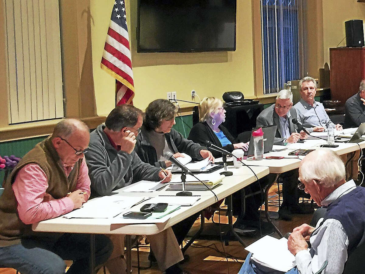 The New Hartford Board of Finance met Tuesday for a public hearing on its draft budget proposal for 2017-18.