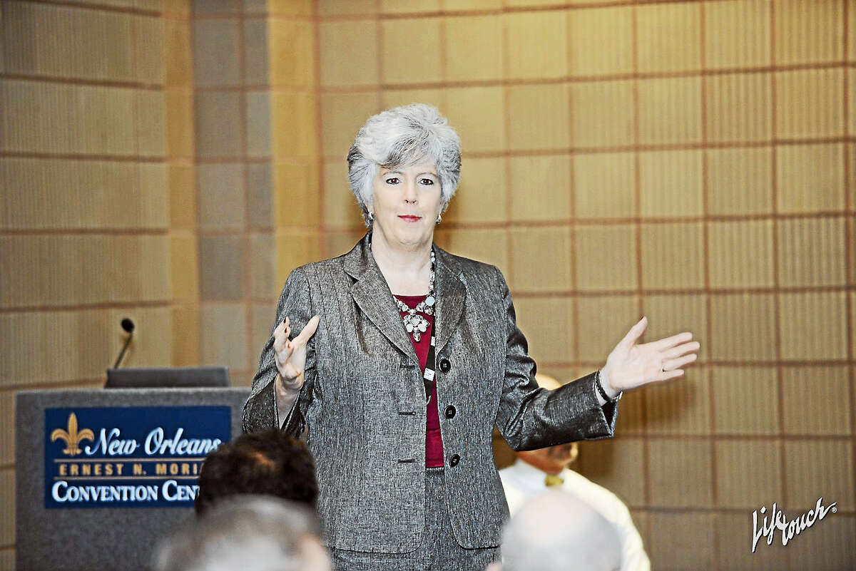 Dr. Judith Palmer, Regional School District No. 7 Superintendent, discusses “Working Together for Our Children” as a workshop at the American Superintendent’s Annual Conference on March 4 in New Orleans.
