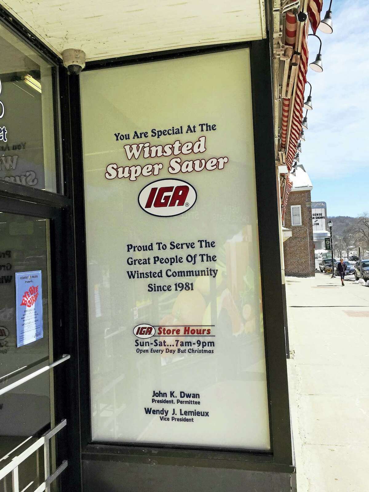 The IGA Winsted Super Saver on Main Street has been in business for decades.
