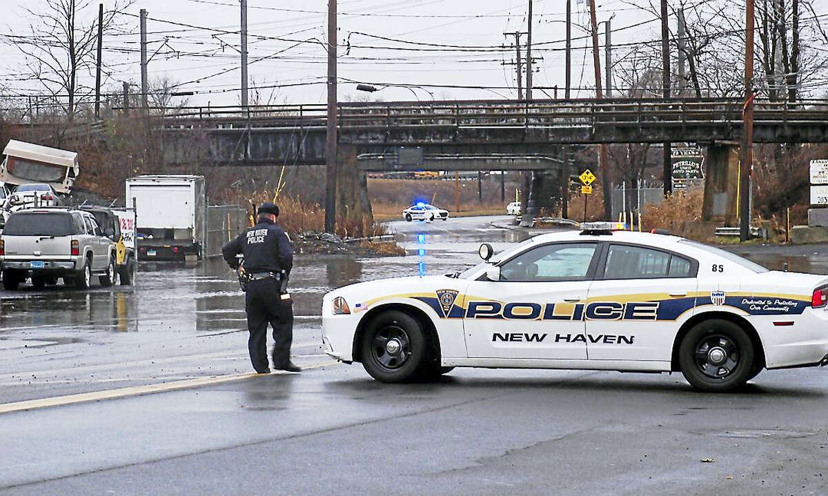 Part of Middletown Avenue in New Haven was shut down Tuesday morning because the road had flooded. The road reopened to traffic a short time later. The National Weather Service said minor flooding was possible in and around the Elm City amid heavy rains.