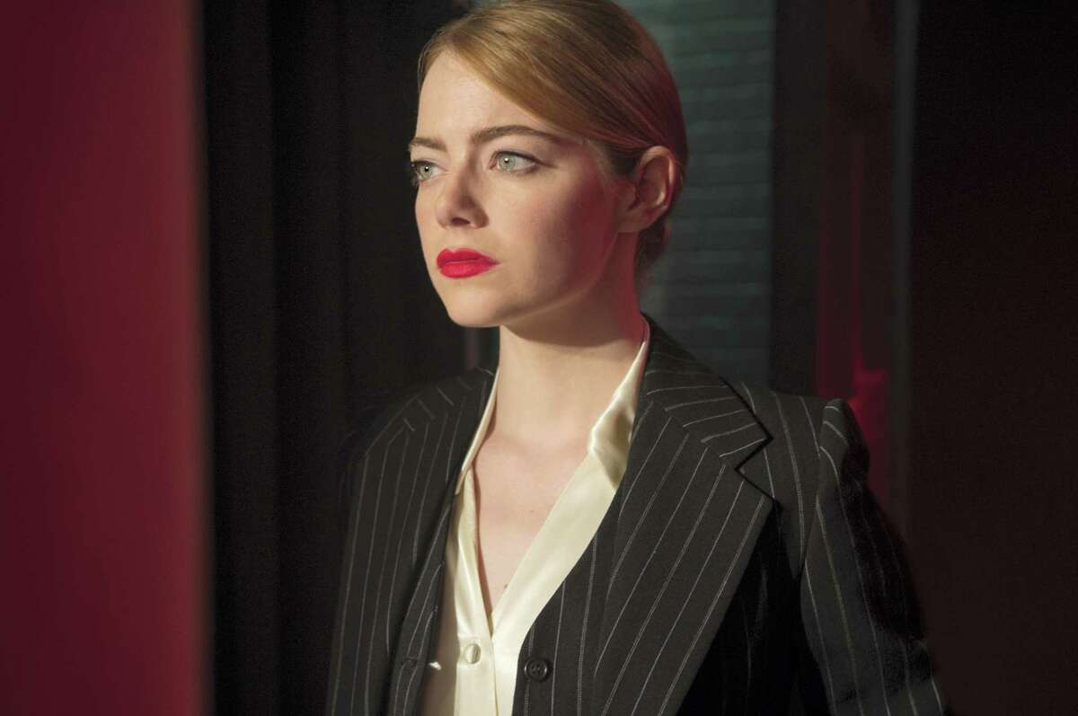 This image released by Lionsgate shows Emma Stone in a scene from, “La La Land.” Stone was nominated for an Oscar for best actress in a leading role on Tuesday, Jan. 24, 2017, for her work in the film. The 89th Academy Awards will take place on Feb. 26.