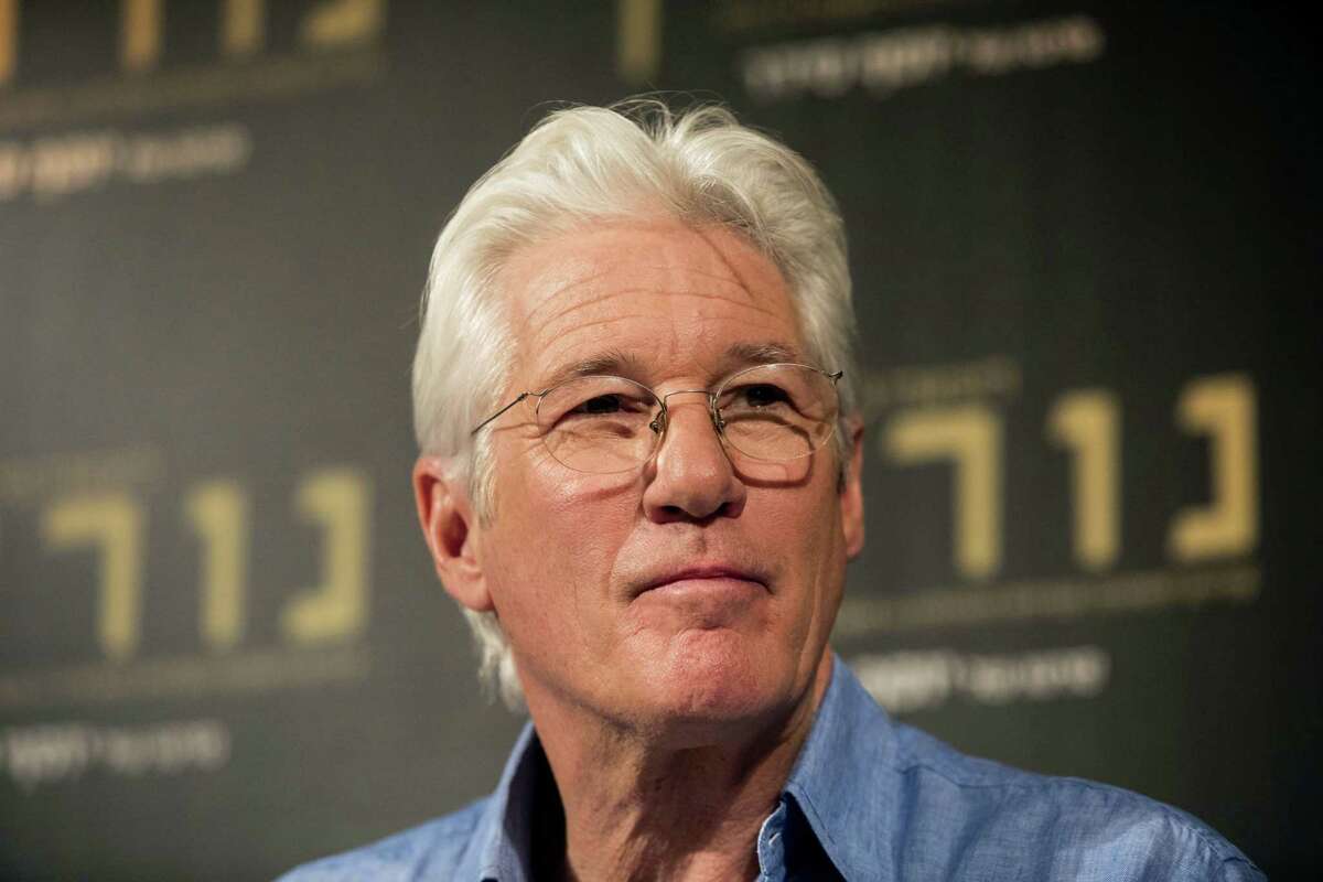 American actor Richard Gere speaks during a press conference at the Israeli premiere of the “Norman: The Moderate Rise and Tragic Fall of a New York Fixer” movie, in Jerusalem on March 9, 2017.