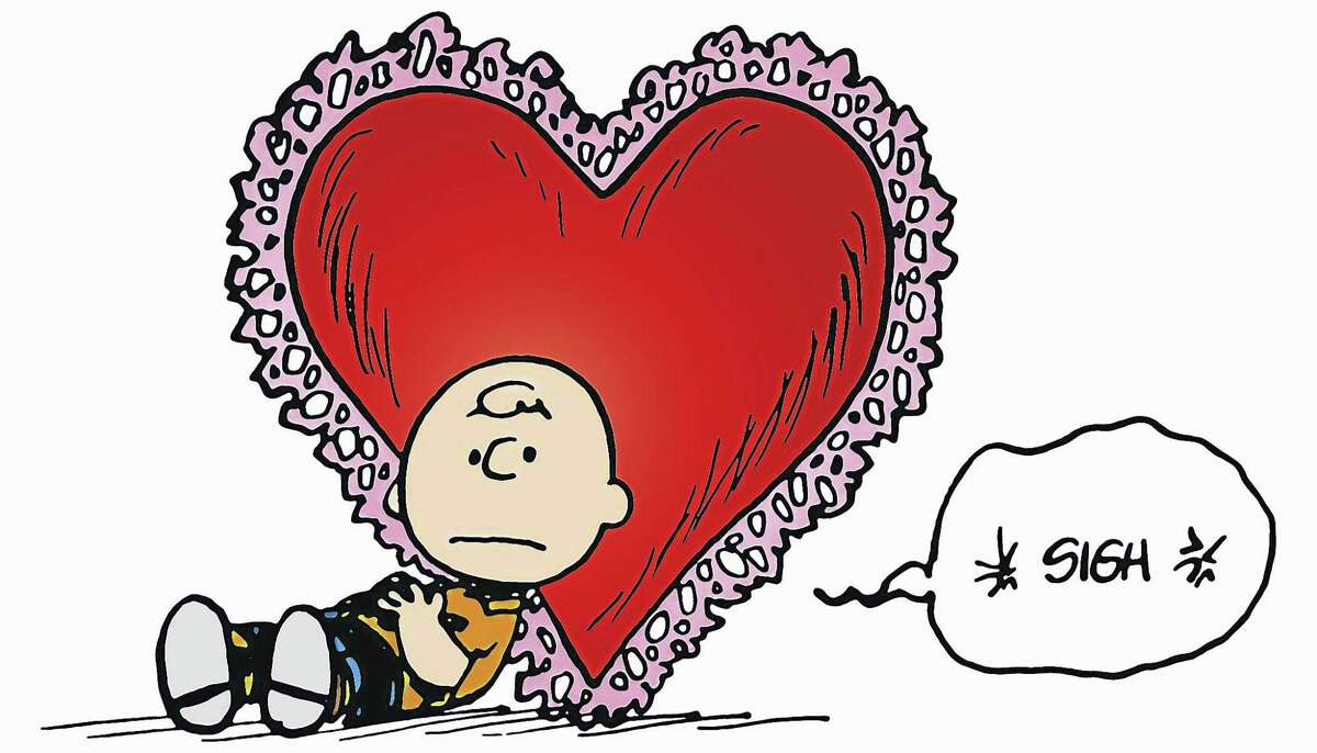 Charlie Brown reflects on his love life in an illustration by his creator, Charles M. Schulz. “Heartbreak in Peanuts” details the characters’ unrequited love at the Mattatuck Museum in Waterbury, with an opening reception for the show on Sunday, May 21. The exhibit runs through Aug. 13.