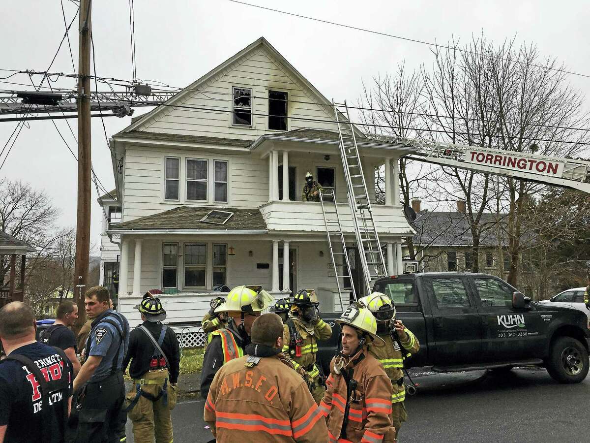Ben Lambert - The Register CitizenTorrington firefighters responded to a fire at 179/181 Chestnut Avenue Wednesday afternoon.
